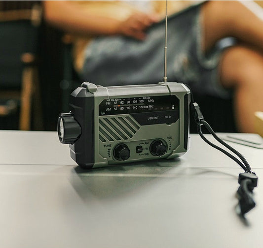 Hand Crank Portable Solar Emergency Radio Flashlight - Sojourn Survival
