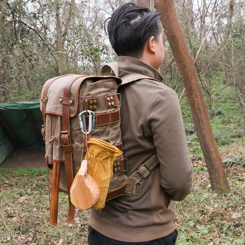 Oil Wax Canvas Modular Explorer Backpack - Sojourn Survival