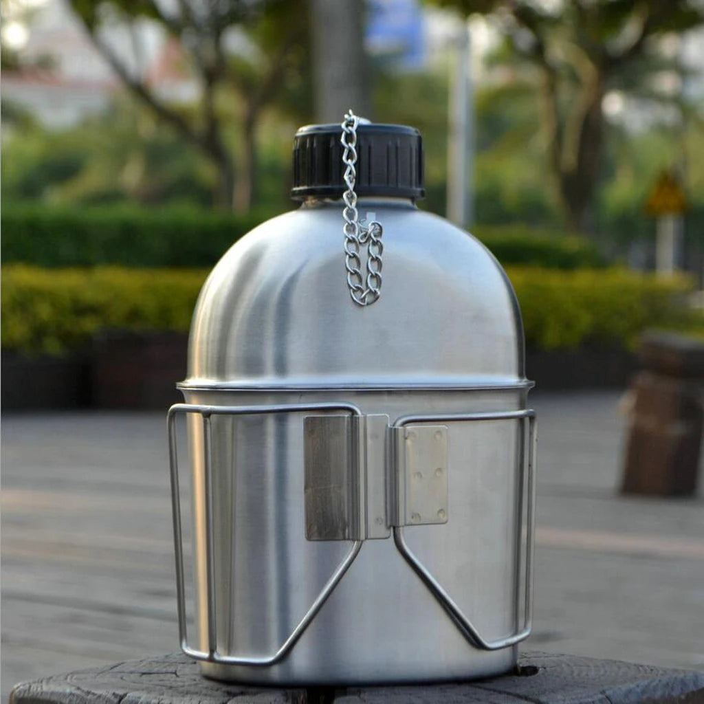 1L Stainless Steel Military Canteen - Sojourn Survival