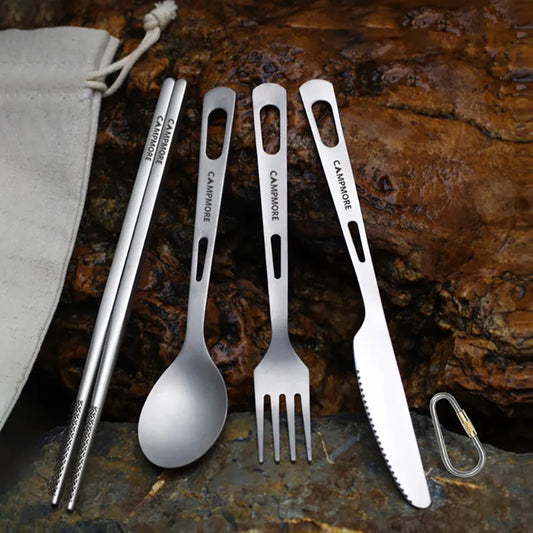 Titanium Cutlery Set - Sojourn Survival